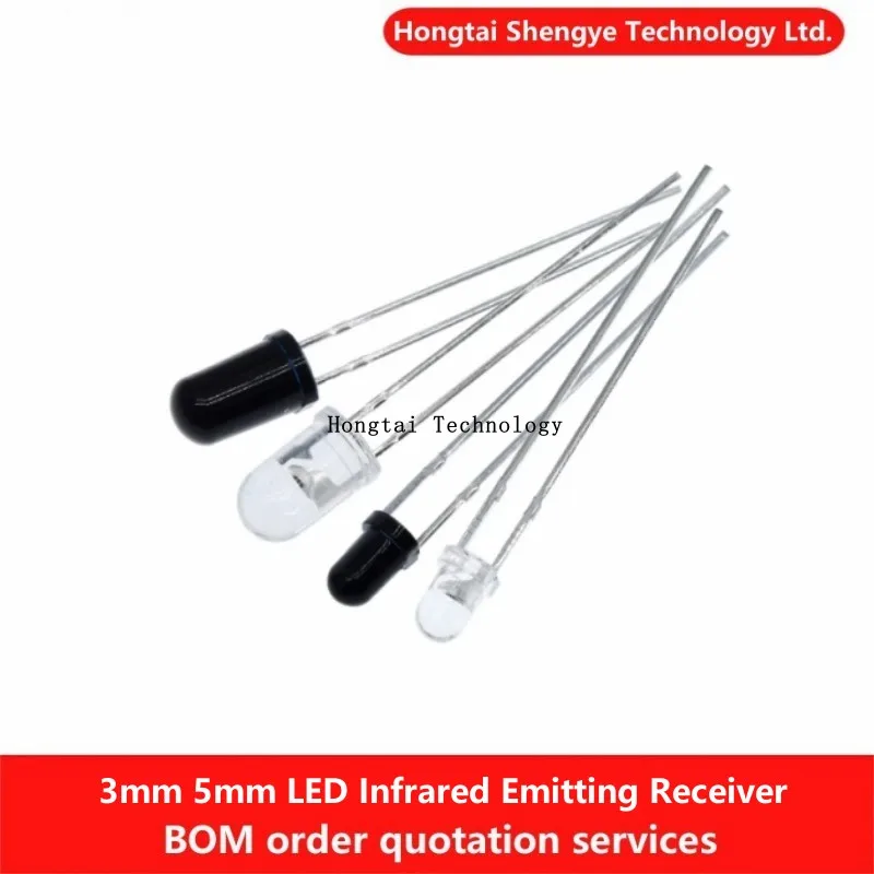 3mm 5mm 940nm LED Infrared Emitter and Infrared Receiver Diodes for arduino IR333C-A PT333-3B