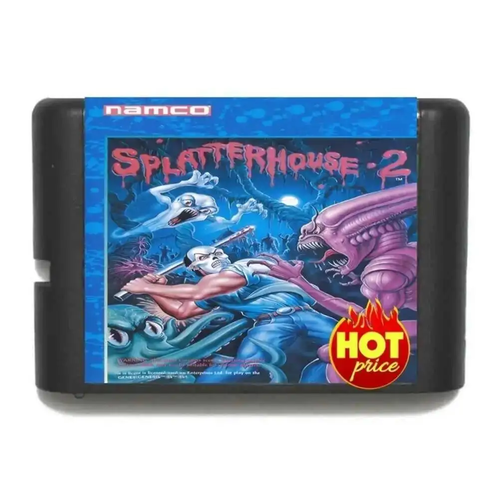 Nueva llegada, tarjeta de juego Splatterhouse 2 de 16 bits MD para Sega Mega Drive para Genesis