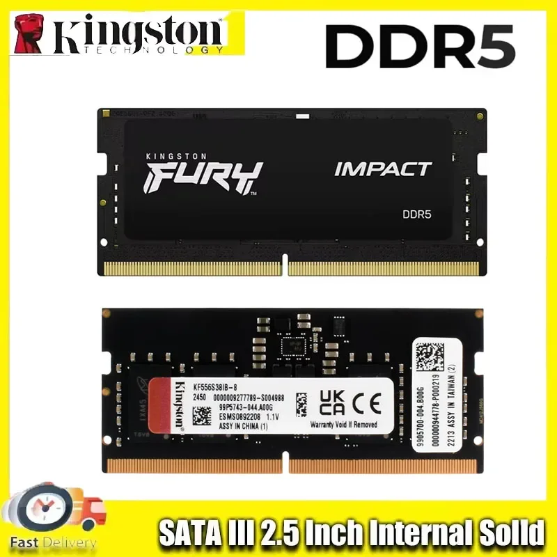 

Kingston FURY Impact DDR5 RAM 32 16 8GB 5600MHz 4800 5200MHz SODIMM Memory 260Pin SODIMM PC5-34800 41600 44800 DDR5 Notebook RAM