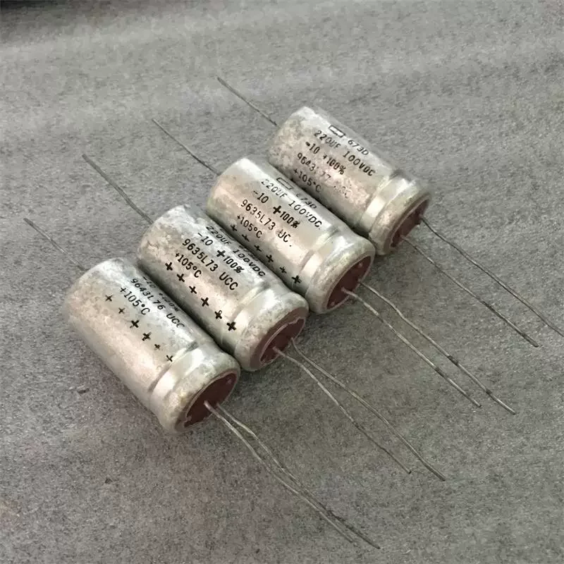 

5-20 шт. новый американский Sibei Chemical 673D серии 220 мкФ 100 В термический осевой катод электролитический конденсатор