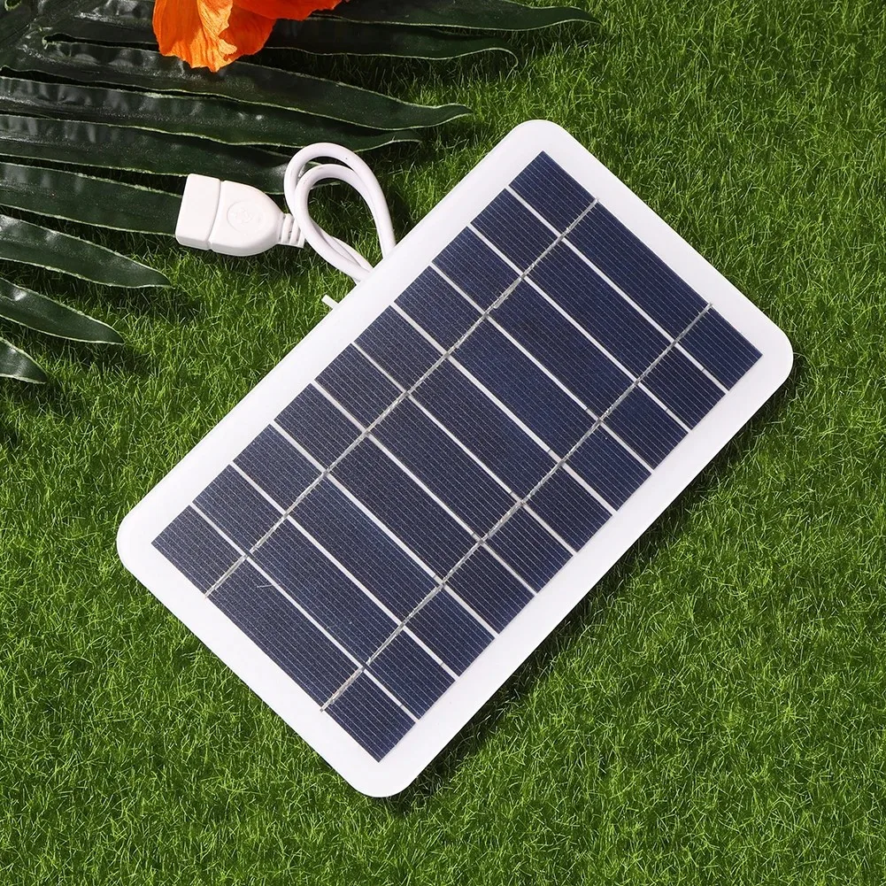 ที่ชาร์จแผงโซล่า5V 2W 400mA ระบบพลังงานแสงอาทิตย์แบบพกพาเอาท์พุท USB พัดลมไฟฟ้าที่ชาร์จแบตเตอรี่โทรศัพท์กลางแจ้งแคมป์บ้าน