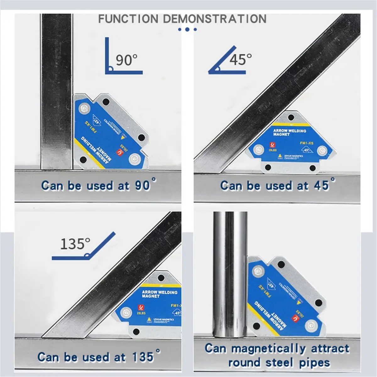 Best sales 2026 4pcs Magnetic Welding Fixer 45° 90° 135° Multi-Angle Magnet Weld Positioner Ferrite Auxiliary Locator Tools
