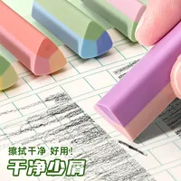 5Pcs Candy Color Triangle Erasers - Soft, No-Smudge, for Sketching, Drawing & Office Use School Supplies for Kids & Artists