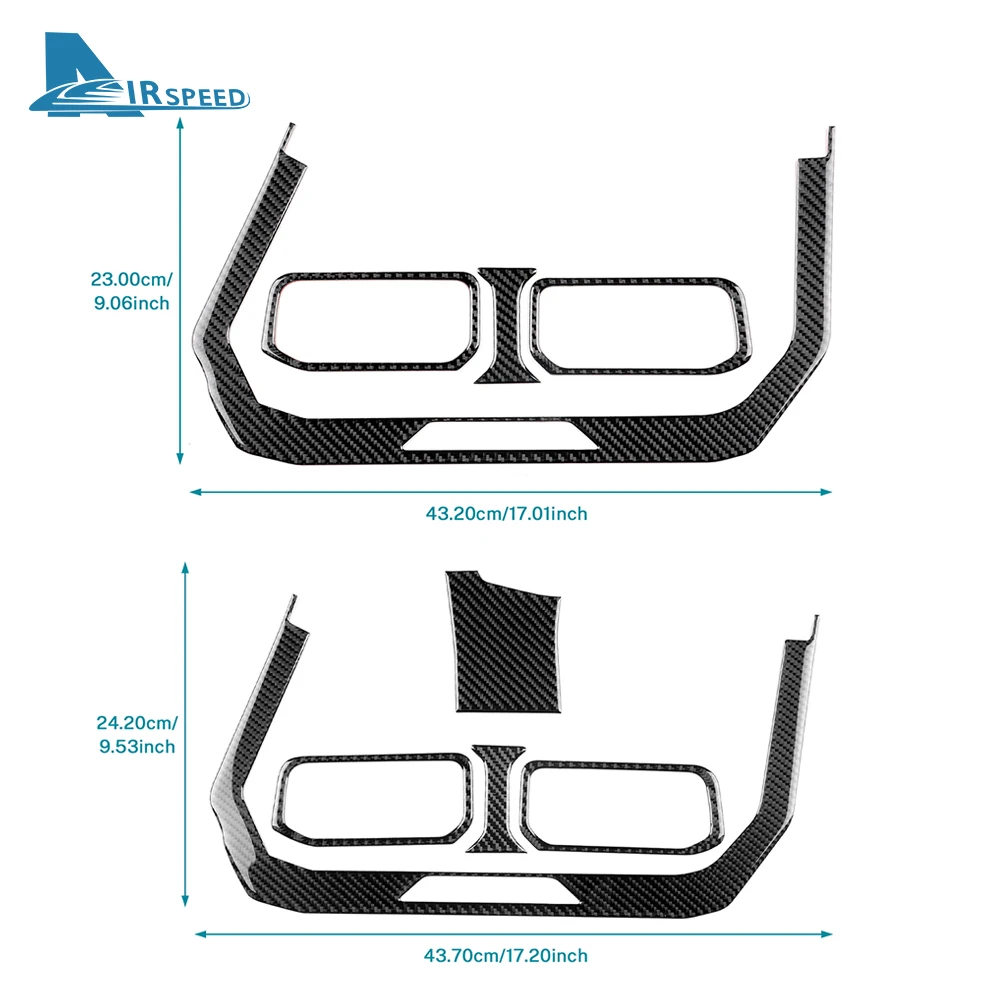 Real Soft Carbon Fiber Sticker For Ford Mustang GT Dark Horse EcoBoost 2024 2025 2026 LHD RHD Car Central Control AC Panel