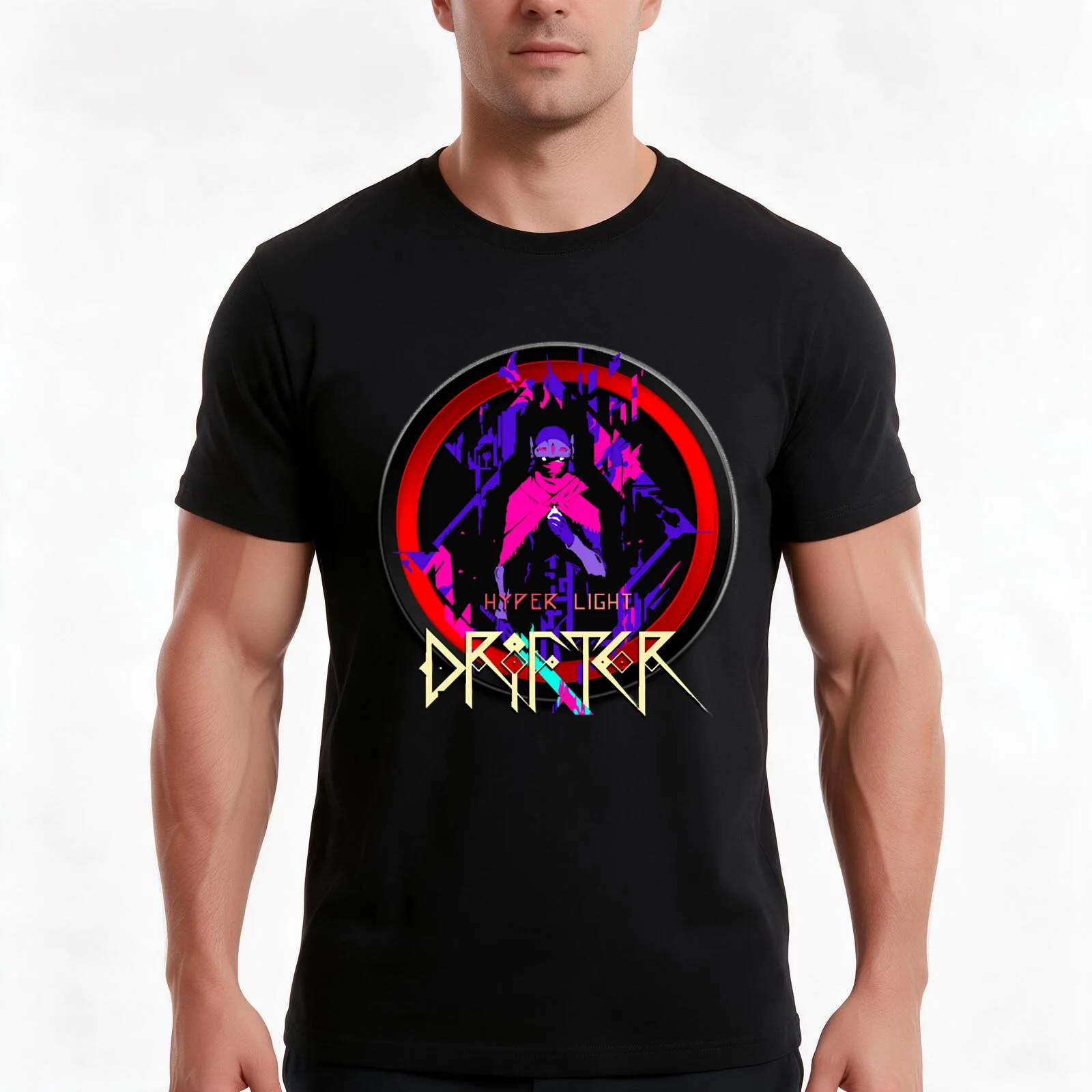 Mens Womens Hyper Light Christmas T-Shirt, Summer Casual Cotton Tee, Oversized Streetwear Tops, Vintage Graphic Print
