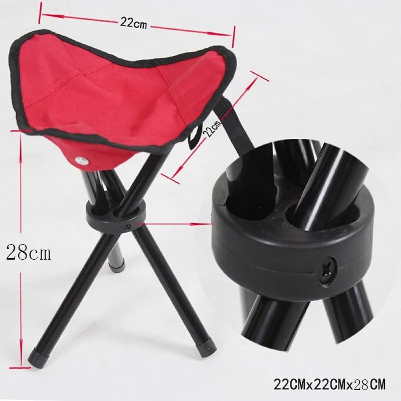 Outdoor Leisure Portable Folding Chair Three-Legged Stool Camping Travel Picnic Outdoor Activitie Fishing Accessorie Small Chair