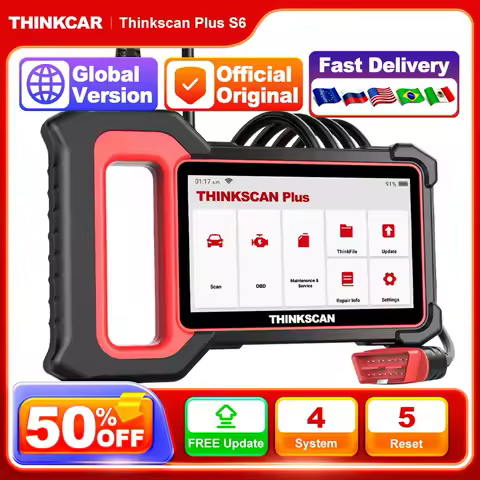 THINKCAR Thinkscan Plus S6 S5 OBD2 Scanner Engine ABS SRS TCM System Diagnosis Code Reader Diagnostic Scan Tool Car Scanner