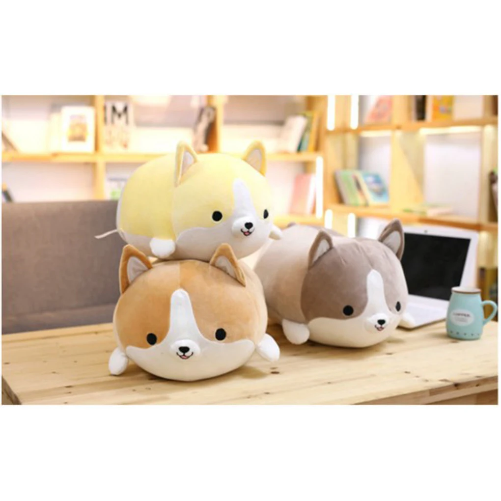 Simpatico peluche Corgi bambola di pezza morbido animale cartone animato cuscino da letto per bambini bel regalo di Natale