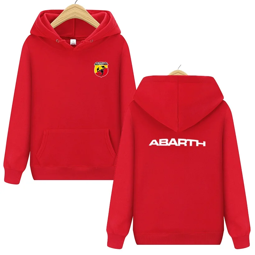 청년 남성용 통기성 풀오버 후드티, Abarth Scorpion 로고, 따뜻한 양모 맨투맨