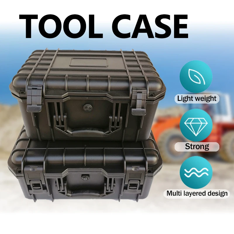 Large Tool box Hard Case Tool Storage Box Tough Build Tool Box Organizer Waterproof Case Tool Bucket Shockproof Protable Toolbox