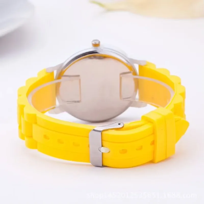 Montre-bracelet en silicone unisexe pour enfants, montre-bracelet mignonne, pointeur crayon, mouvement à quartz, montres de sport pour garçons et filles