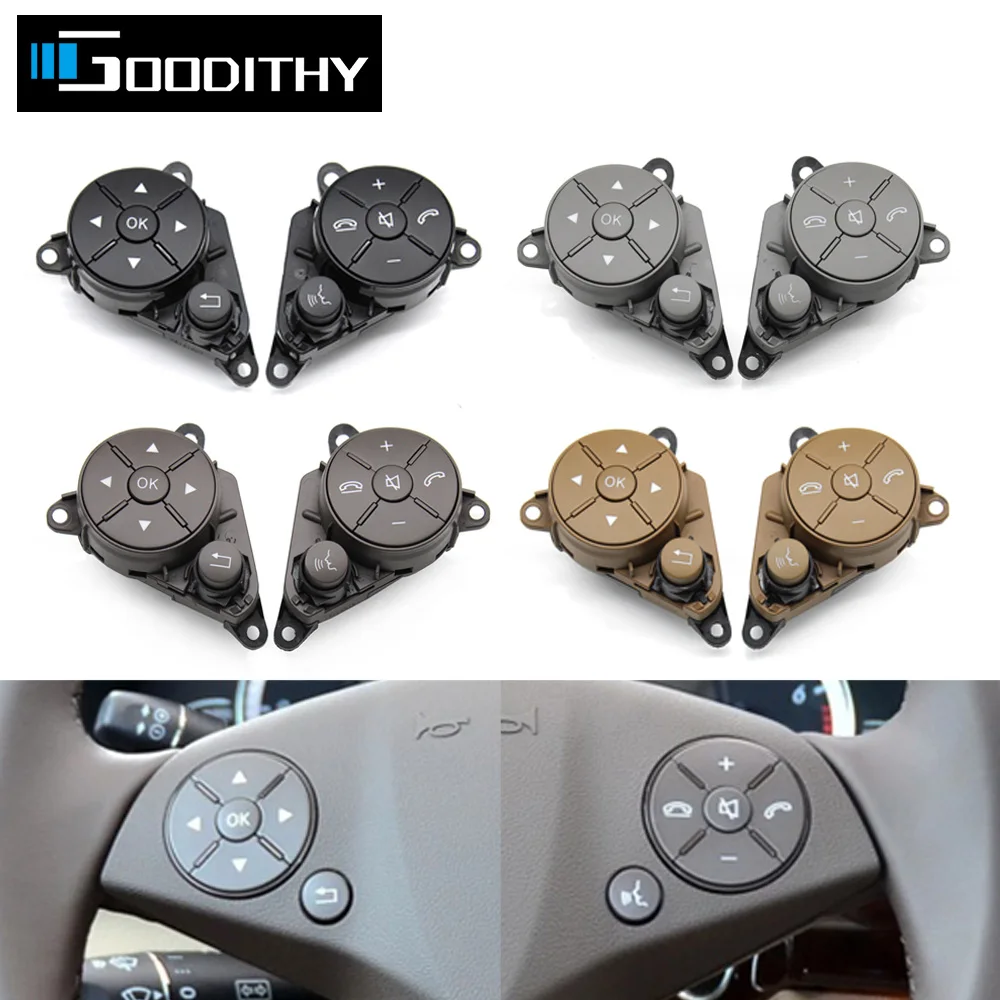 

Car Interior Multi-Function Steering Wheel Switch Control Button Trim Assembly For Benz W204 W207 W212 X204 2007-2013 2048210451