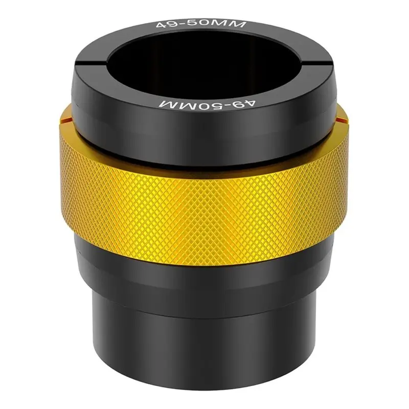 ABTC-Split Design Front Fork Oil Seal Installer, 49-50Mm CNC Aluminum Alloy Fork Seal Driver Tool, Golden