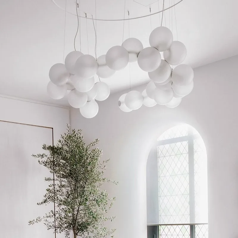 Bubble Ball Chandelier Modern Dining Room Pendant Lights Indoor Ceiling Lamp Hanging Light Led Home Decorative Interior Lighting