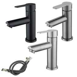 Bathroom Sink Faucet 304 Stainless Steel Hot and Cold Water Tap Washbasin Bathroom Basin Faucet  Accessories Set Sink Bath Mixer