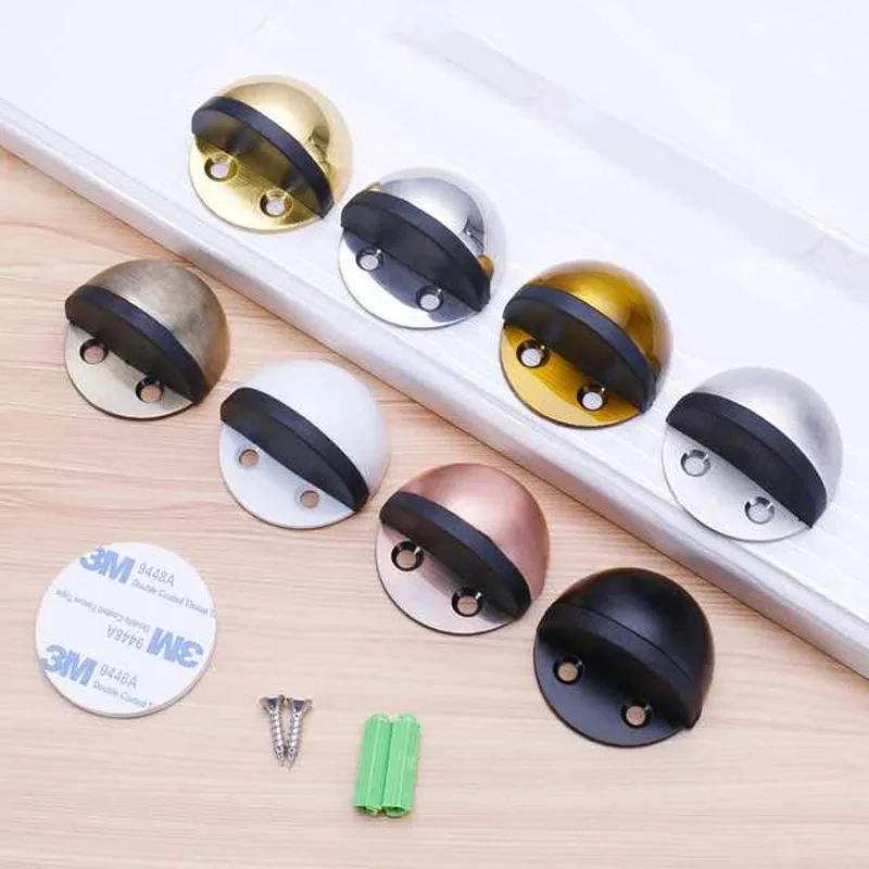 Stainless Steel door stopper dual catch no punching door bumper wedge wall Floor door stopper