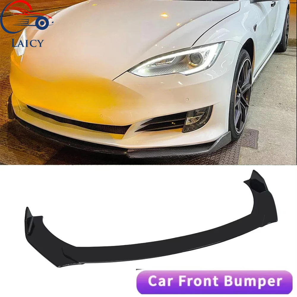 LAICY For Model 3 S X Y Car Front Bumper Lip Chin Spoiler Splitter Body Kit Guard Diffuser Deflector Lips