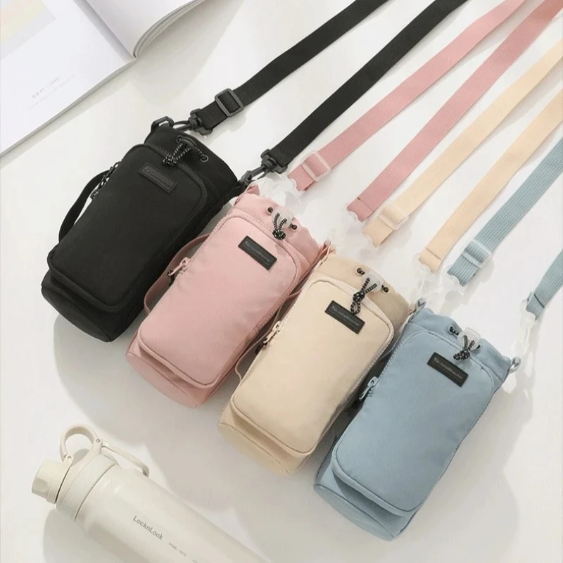 

Portable Outdoor Water Bottle Bag with Adjustable Shoulder Strap Water Bottle Sleeve for Walking Hiking Camping Gym Shoulder Bag