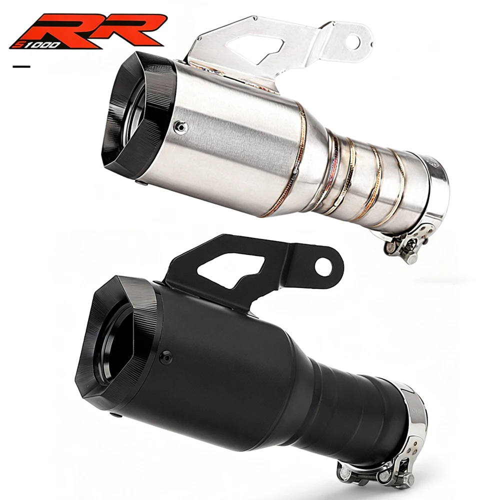 Universelles 60mm Motorrad-Auspuffsystem Nachrüst-Auspuff Hochwertiges Abgassystem für S1000R S1000RR 2019-2025