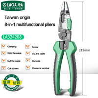 LAOA 8-in-1 multifunctional wire stripper crimping pliers made in Taiwan, China special pliers for electricians