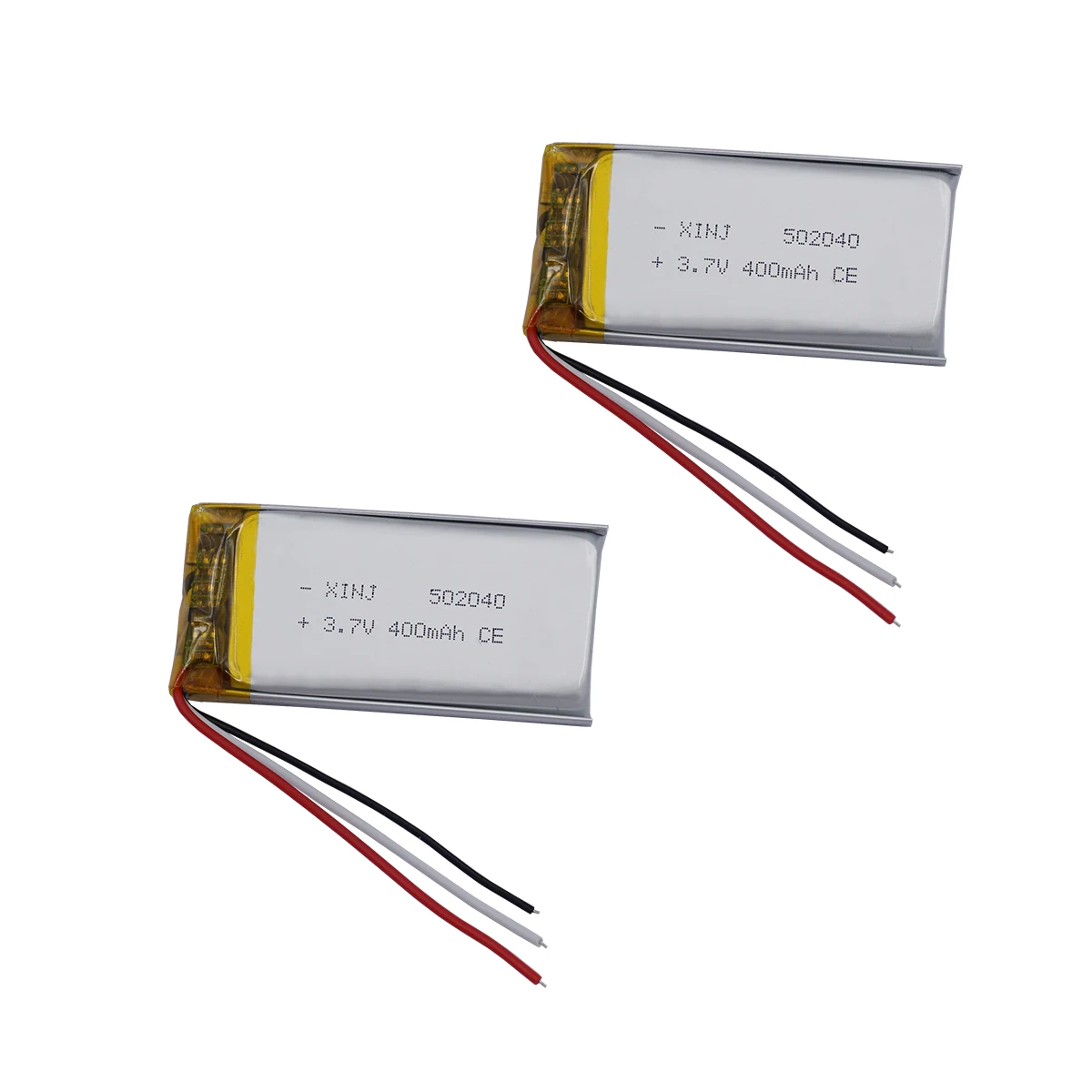 2pcs 3.7v 400mah 1.48Wh Rechargeable Li-polymer Li Lithium Battery 502040 Thermistor 3-wires For GPS Bluetooth Speaker Headset