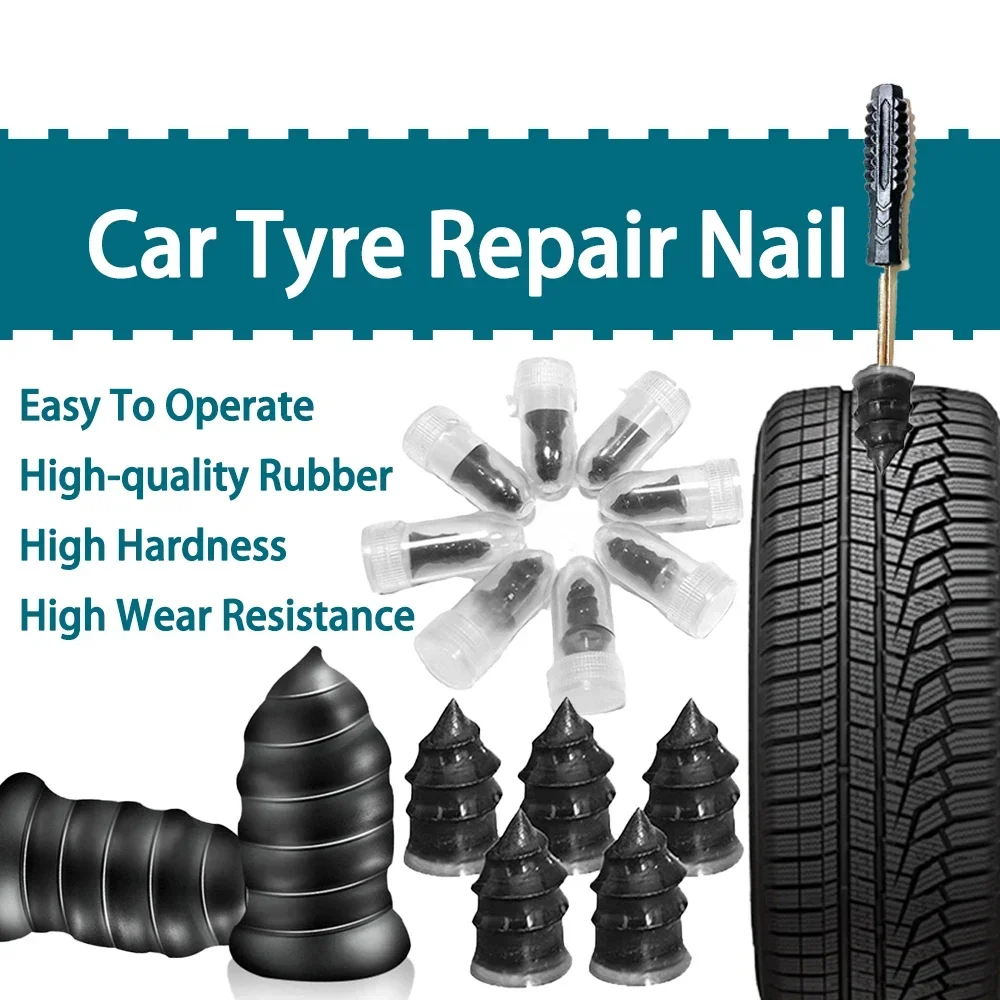 

10/20/30pcs Vacuum Tyre Repair Nail Tire Puncture Screws Motorcycle Fitting Set Tubeless Wheel Repairs Punctures Kit Patches