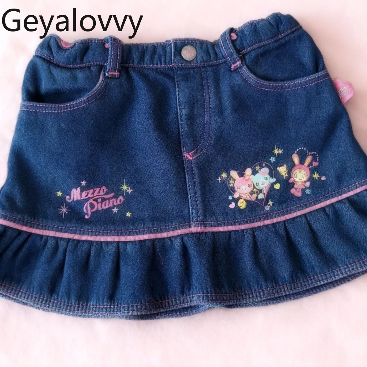 

Короткие юбки для женщин, модная новая японская стильная вышитая винтажная милая девушка, дизайн четырех сезонов, милая джинсовая юбка, летняя