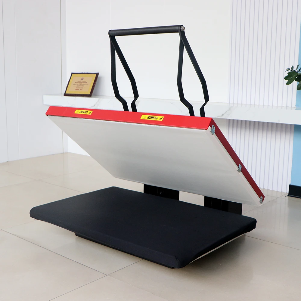 Manual High Pressure 60*90cm Heat Press Machine For Garment DTF Printing 220V Electric With Stand And Drawer