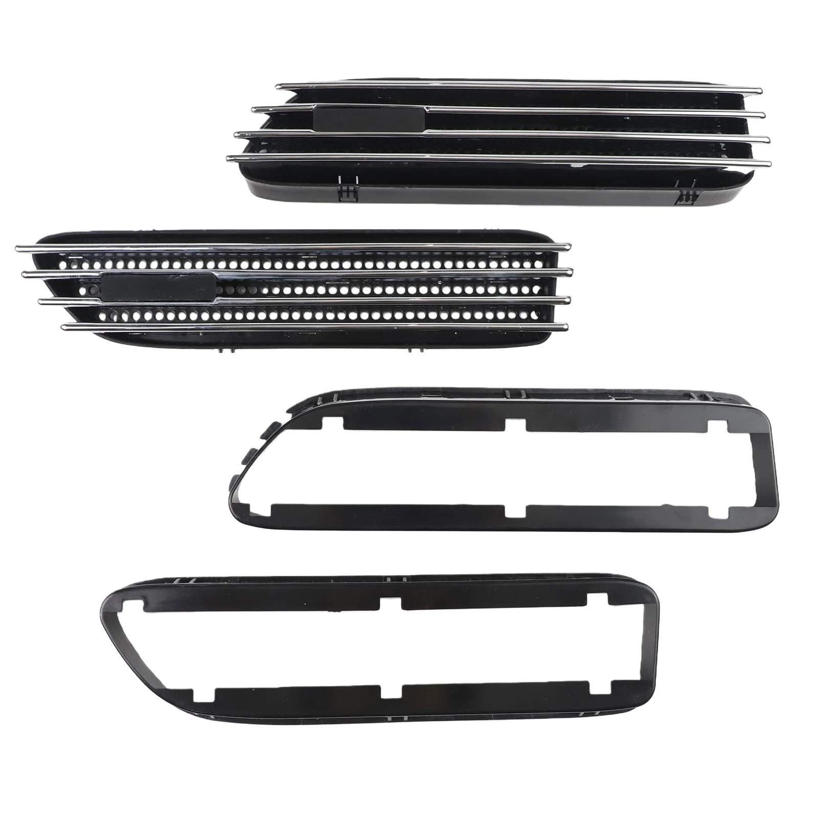

Car Accessories Fender Vent Grille For Automotive Upgrades Black Silver Car Cover Wear-resistant Non-deformable
