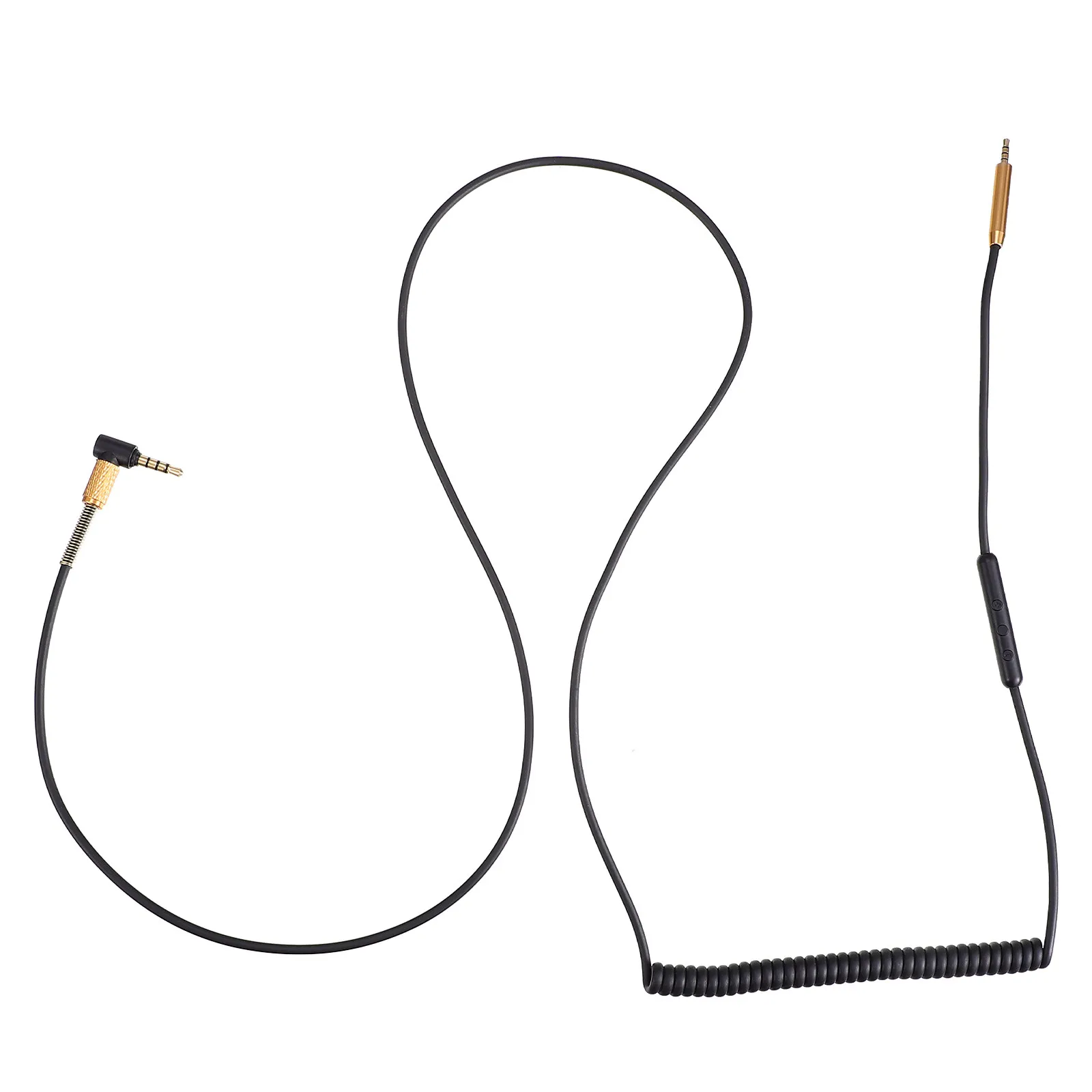 2.5mm Audio Extension Cable Spring Wire Durable Headphone Cord Compatible J55 J88 Mic Control Volume Skip