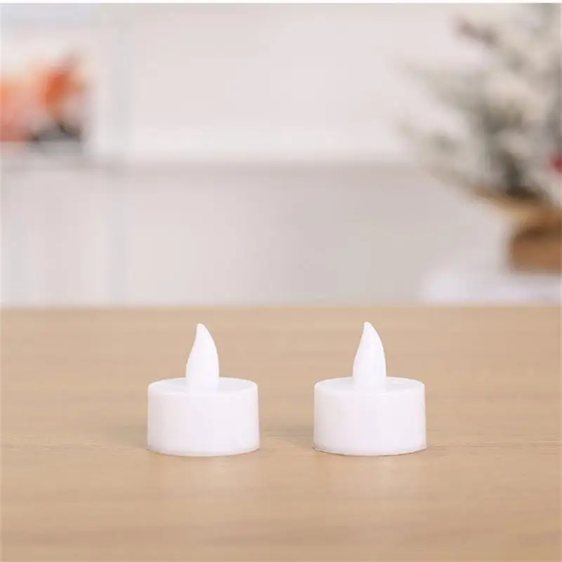 Led Small Tea Wax To Express The Proposal Atmosphere Decorative Props Simulation Round Smokeless Electronic Small Candle