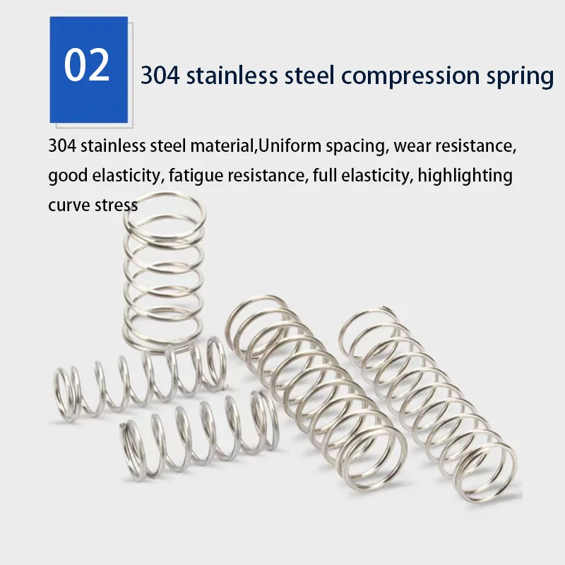 304 Roestvrijstalen Compressieveer, Y-Vormige Schokabsorptie Terugkeerveer, Draaddiameter 1.2Mm, 10 Stuks, Aanpasbaar