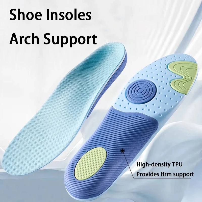 New Arch Support Sports Insoles Flat Feet Orthotic Insole Men's and Women's Anti-slip Shock-absorbing Shoe Pads 1Pair