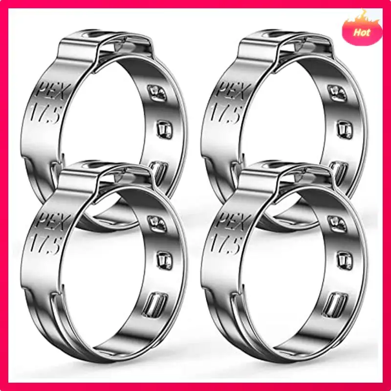 100Pack 1/2 Inch Pex Cinch Rings,304 Stainless Steel PEX Crimp Rings,Pex Fitting Pinch Ring For PEX Tubing Pipe Fitting