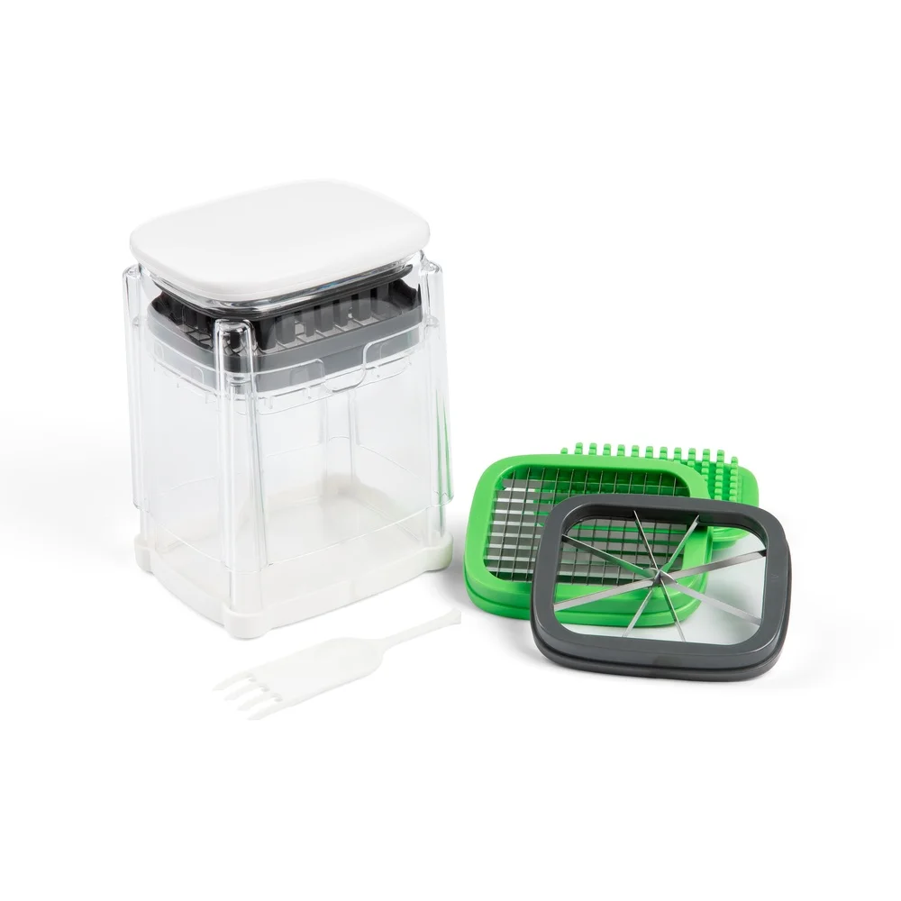 3-in-1 デラックス フライド ポテト カッター 野菜スライサー チョッパー ウェッジ ブレード 取り外し可能なインサート 簡単な掃除 食器洗い機対応 キッチンツール