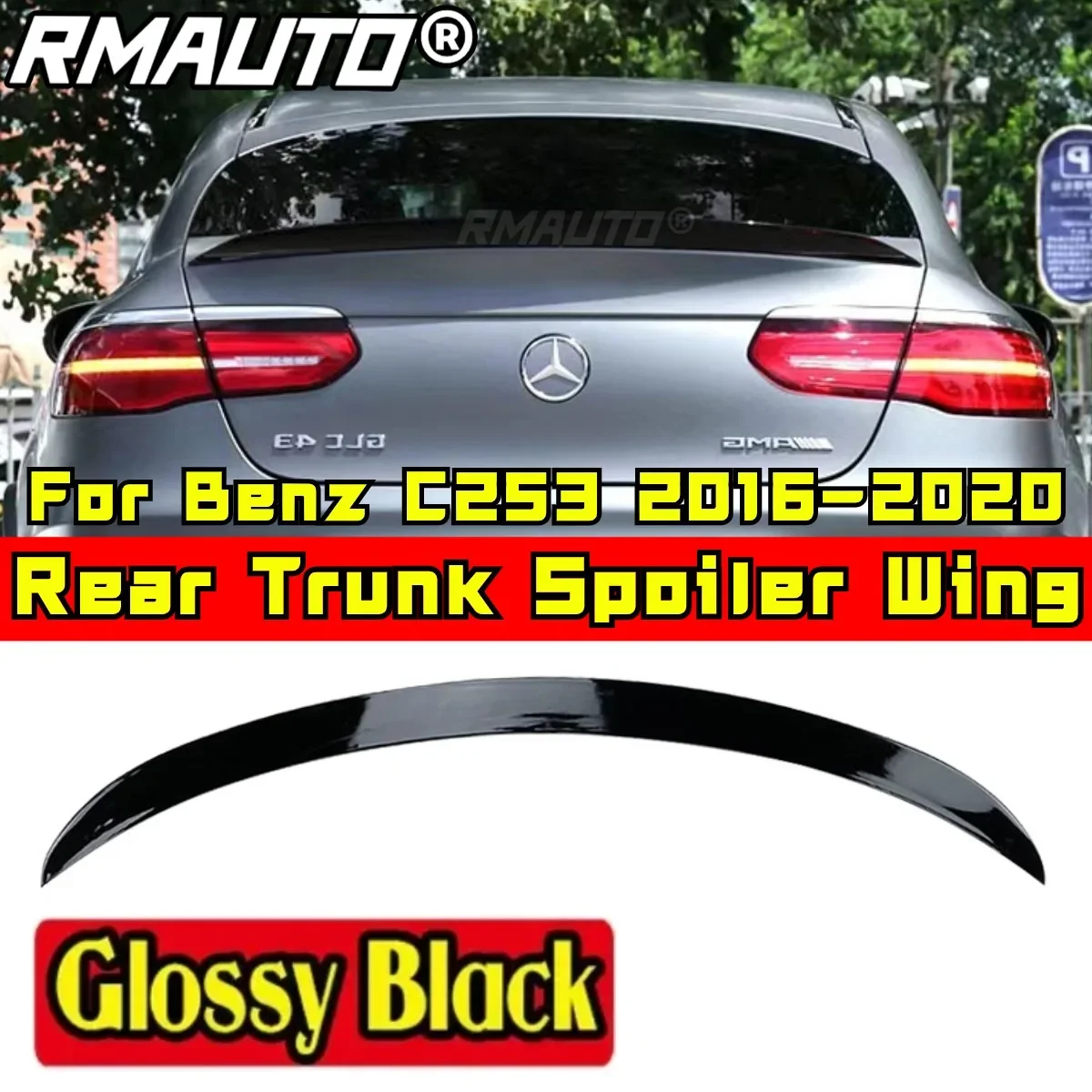 Car Rear Trunk Spoiler Body Kit Car Rear Spoiler Wing For Mercedes-Benz GLC Coupe C253 GLC260 300 2016-2020 AMG Car Accessories