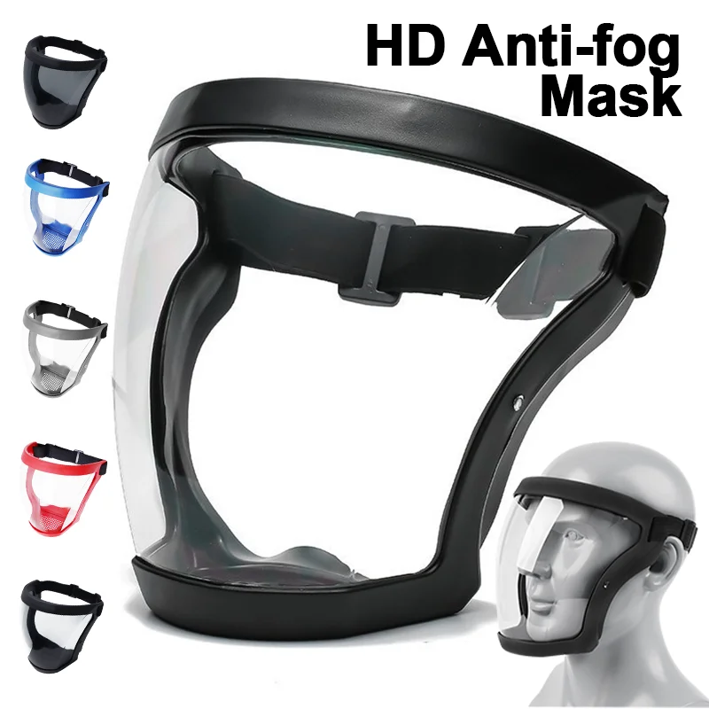 HD Transparent Full Face Unisex Shield Kitchen Eye Protection Face Mask Anti-splash Safety Glasses Face Shield Windproof Mask