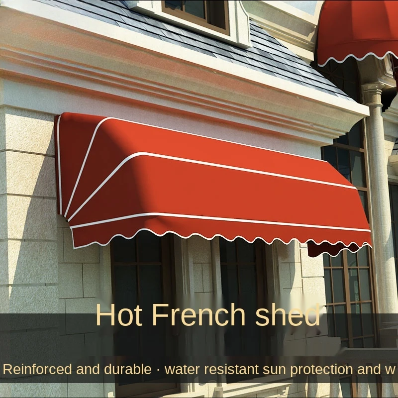 Ouka French Arc Sunshade Retractable Villa Balcony Canopy Eaves Outdoor Activities Window Awning