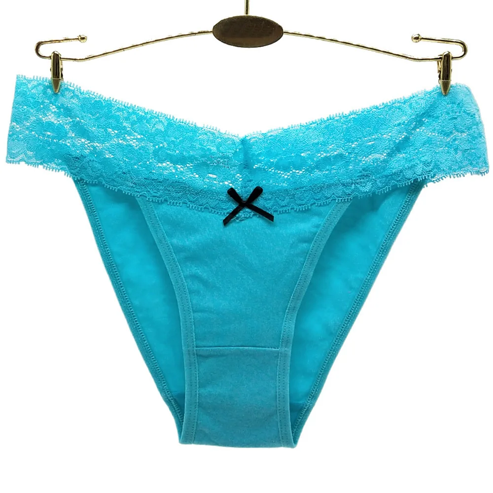 Moonflame 5 Stks/partijen V Taille Sexy Kant Slips Vrouwen Katoenen Ondergoed Lingerie Dames Onderbroek Dames Slipje