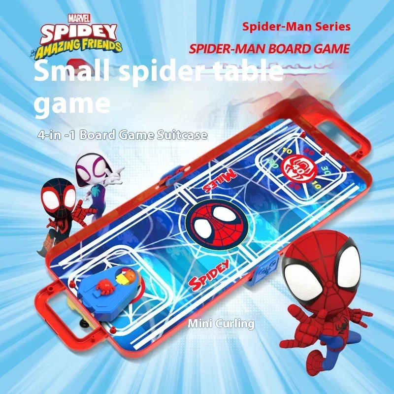 Marvel Spider Man 4-In-1 Tabletop Game Console  Children'S Thinking Training Institution  Gift Toys  Parent-Child Toys