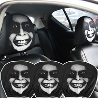 Elastic Skull Car Headrest Cover Halloween Horror Stretch Universal Funny Scary Pillow Case Auto Seat Accessories 2025