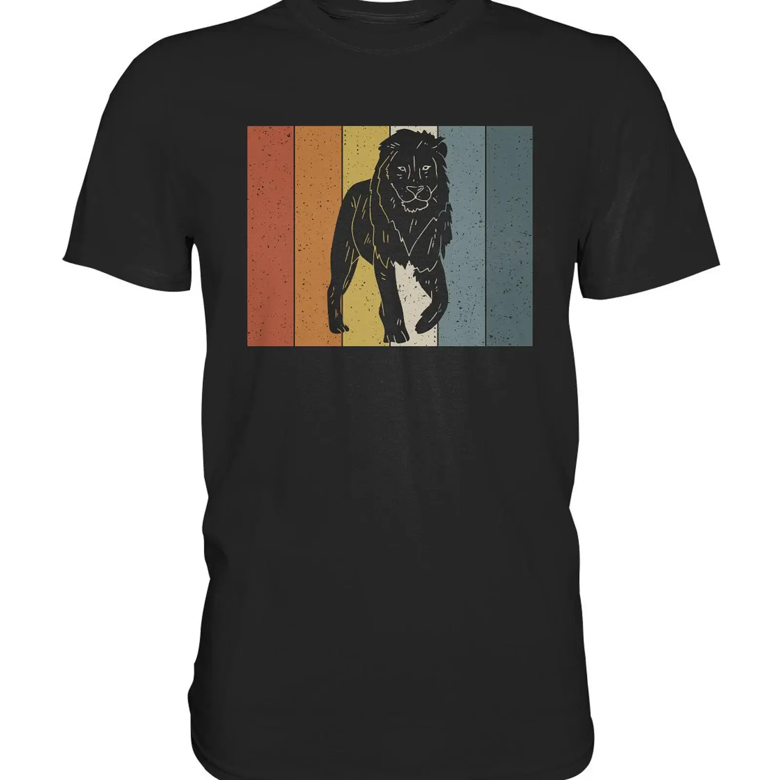 Lion Retro Lions Africa T Shirt Predators Vintage Premium vintage Washed Versatile Unisex Slightly Casual Stylish Soft