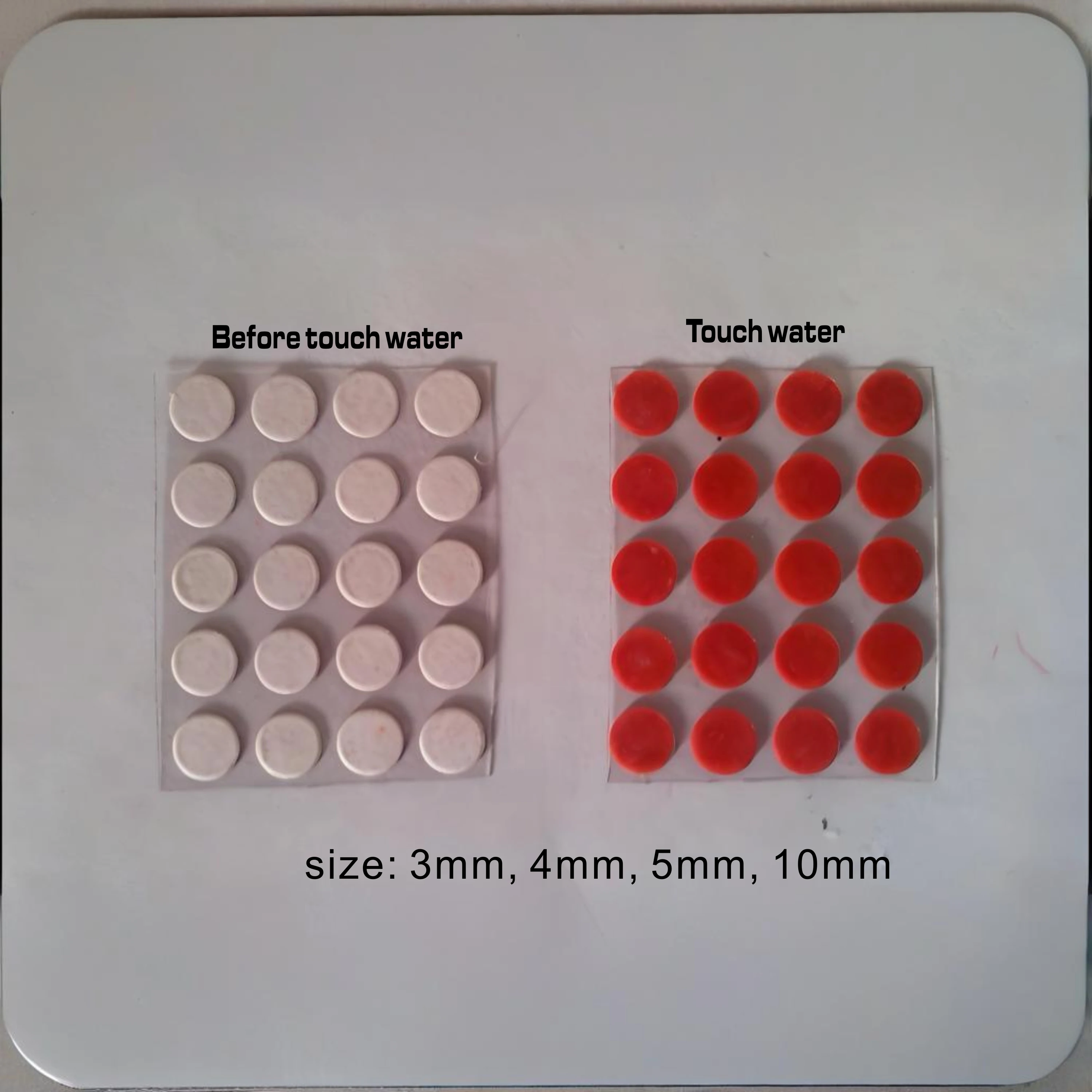 

Индивидуальная круглая квадратная водонепроницаемая гарантийная наклейка на батарейку, меняющая цвет, с красной этикеткой, поворотом воды