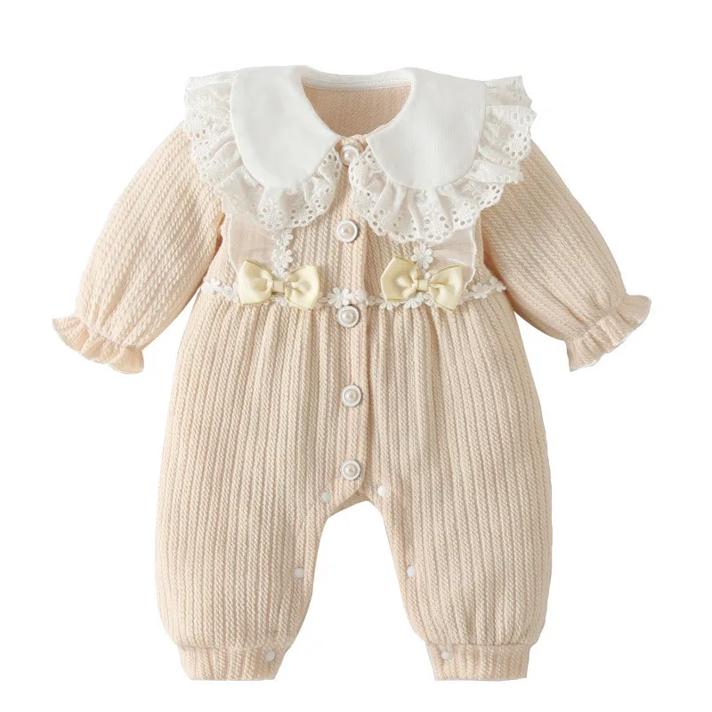 

Infant jumpsuit Fashion Newborn 0-2years Baby's Bodysuit Long Sleeves Rompers Spring and Autumn Girl Bodysuit