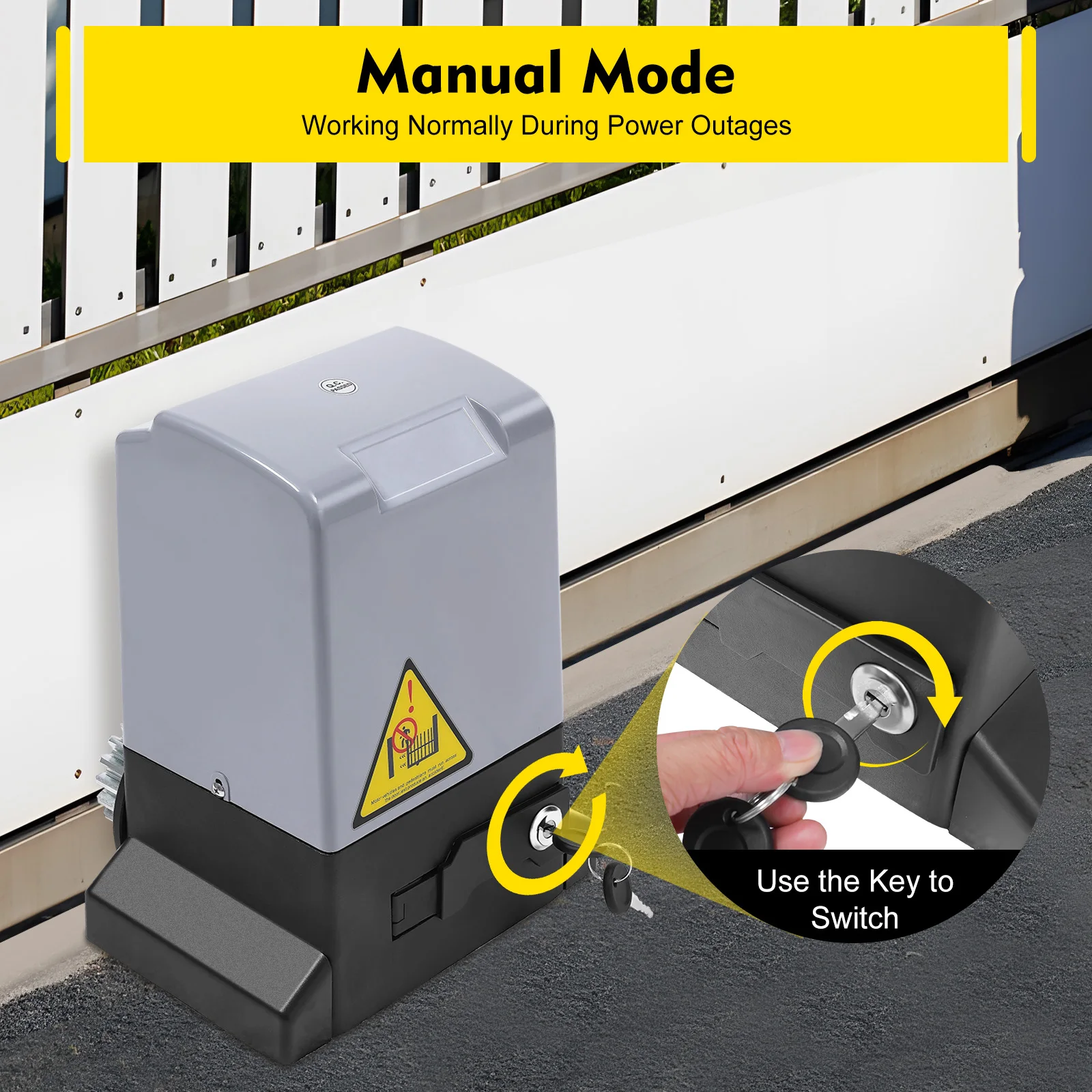 Automatic Sliding Gate Opener 750W Sliding Electric Gate Opener Automatic Motor Driveway Security Kit Wuth Racks