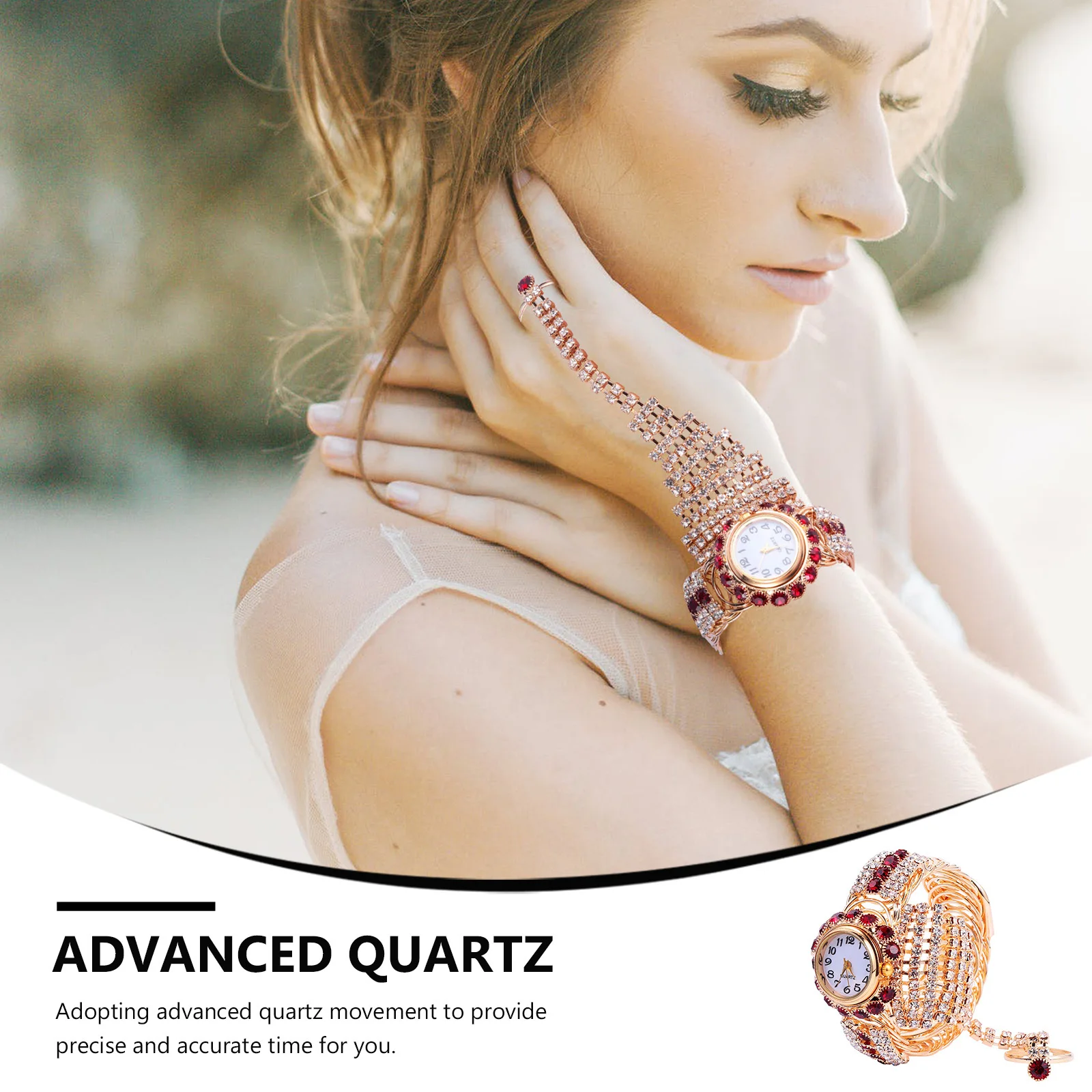 1pc DEARMAMY Red Stainless Steel Digital Watch for Women Quartz Wrist Stop Tealight Holder Lady Gift