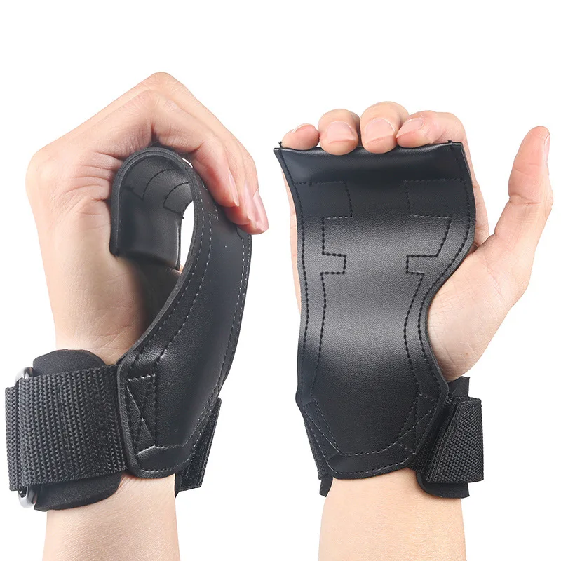 2PC Fitness Palm Gloves  Pull-ups Bench Press Dumbbells PVC Wrist Guards Deadlift Booster Belt Deadlift Belt