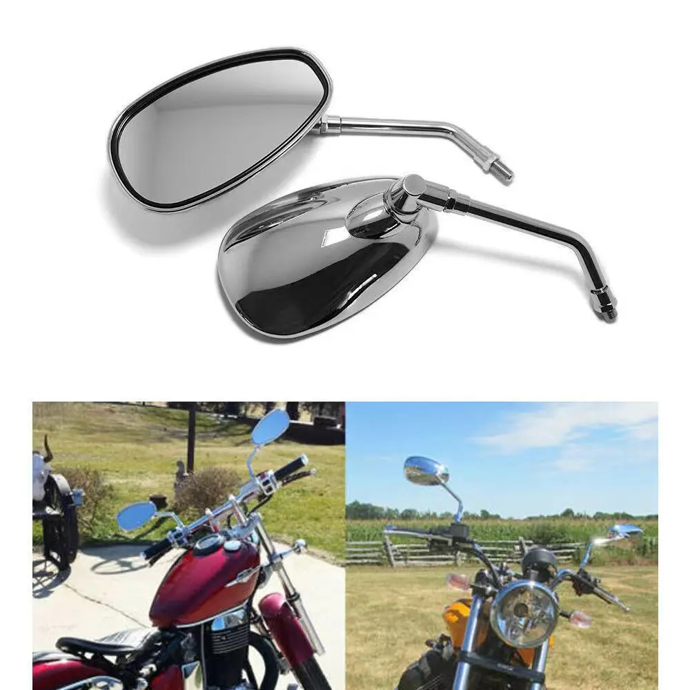 For Suzuki Boulevard, M109R, M90, M95, C109R, C50, C90, Marauder Intruder Volusia VS VL 750, 800, 1400, 1500 Chrome Rearview Mir