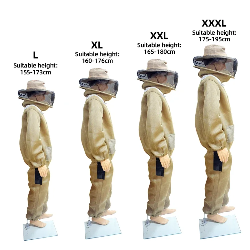 Beekeeping Protective Clothing 3D Air Cotton Bee Suit Beekeeper Costume Veil Hood Hat Anti-Bee Beekeeper Suit Apicultura Clothes