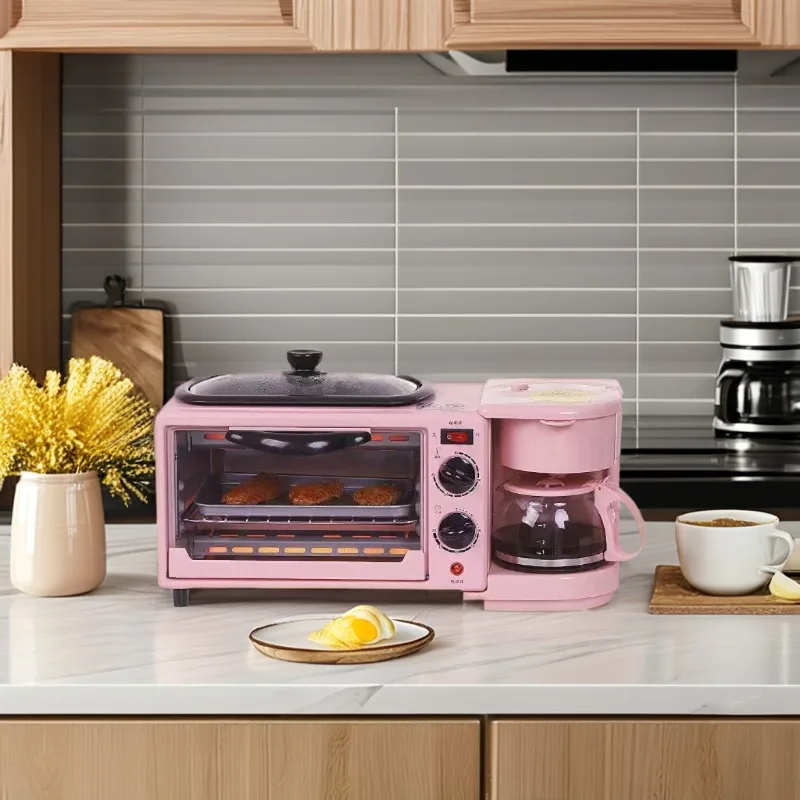 Factory direct sales Spot 3 in 1 Breakfast Station Stainless Steel Oven Coffee Machine Household Breakfast Machine